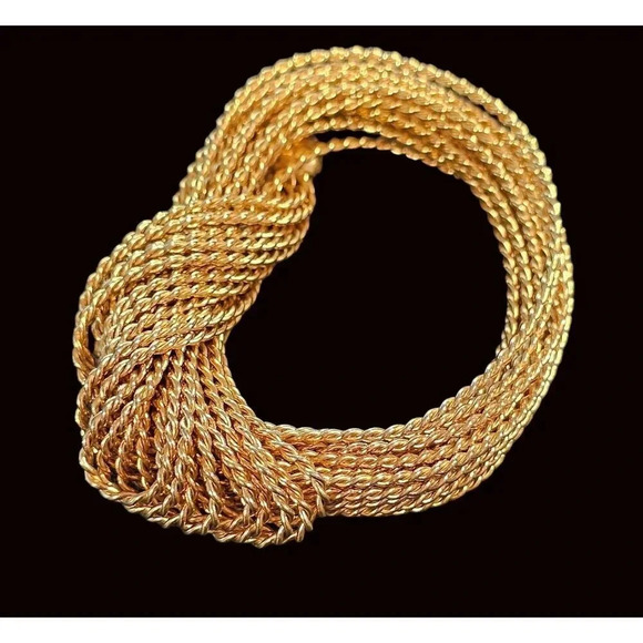 Vtg Brooch Napier 2 inch 1960’s Twisted Rope Gold Tone Knot Pin  Signed Feminine - Picture 2 of 10